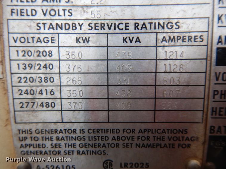 image for item IP9187 Kohler 350R0ZD71  generator