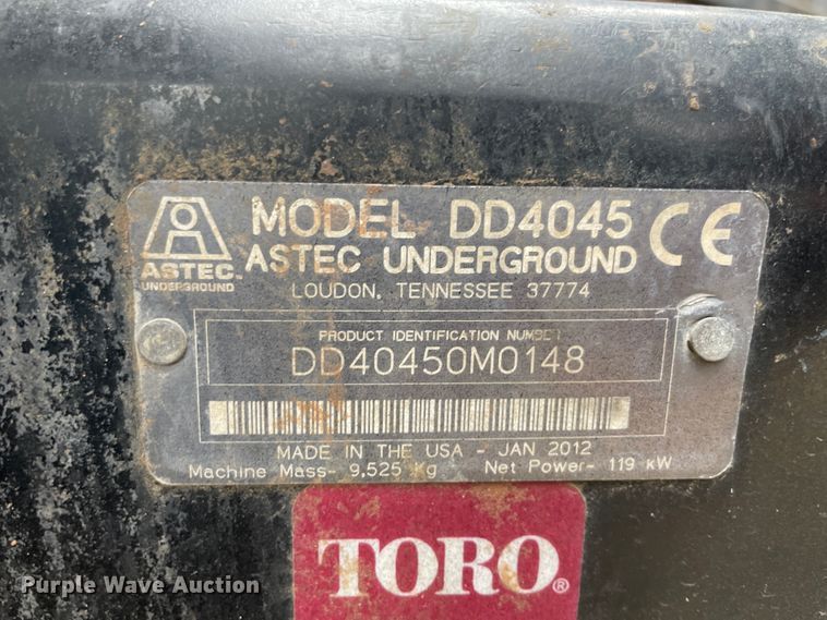 image for item IR9837 2012 Toro DD4045  directional boring unit