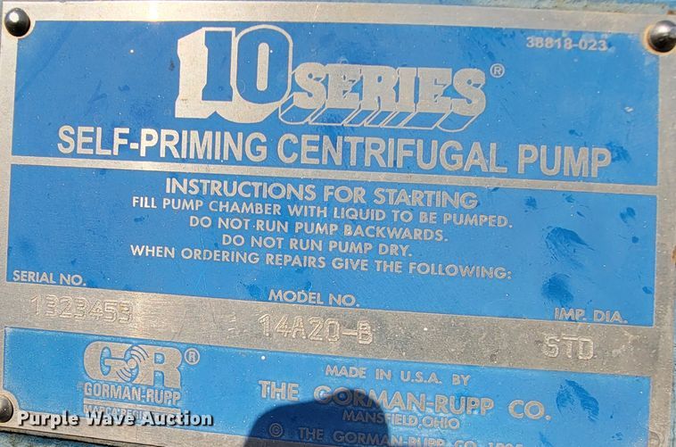 image for item IV9004 Gorman Rupp 14A20-B  water pump