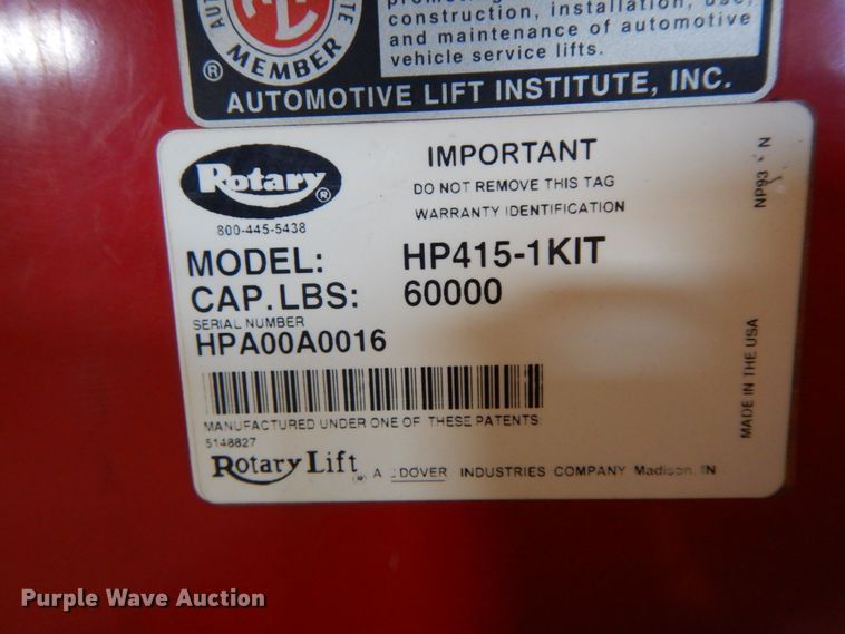 image for item IX9484 Rotary HP415-1KIT truck lift