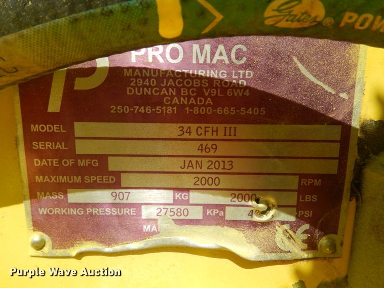 image for item IY9595 2013 Pro Mac 34CFH III excavator mulcher