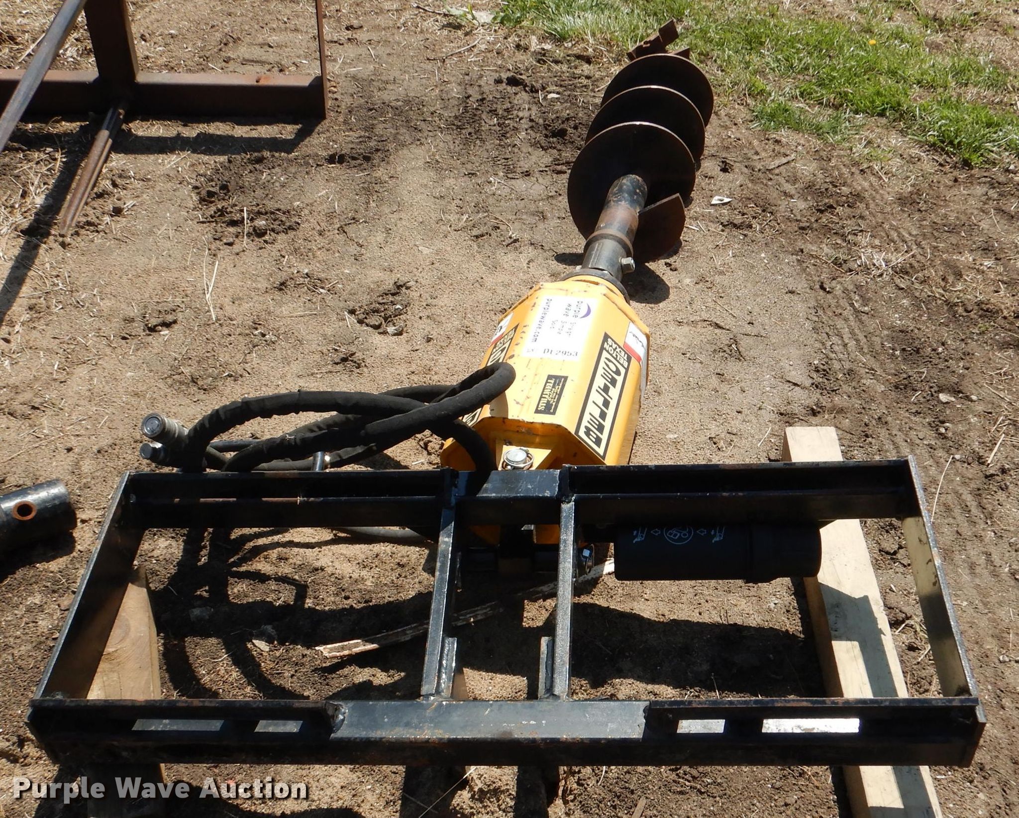 Belltec skid steer post hole auger in Harveyville, KS Item DL2953