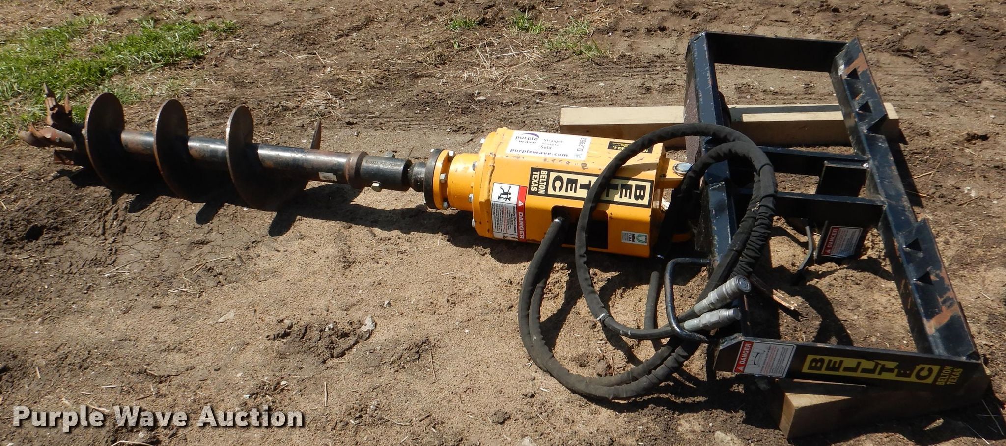 Belltec skid steer post hole auger in Harveyville, KS Item DL2953