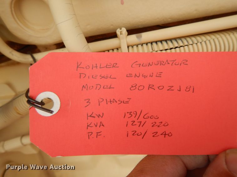image for item DC2139 Kohler 80R0Z181  generator