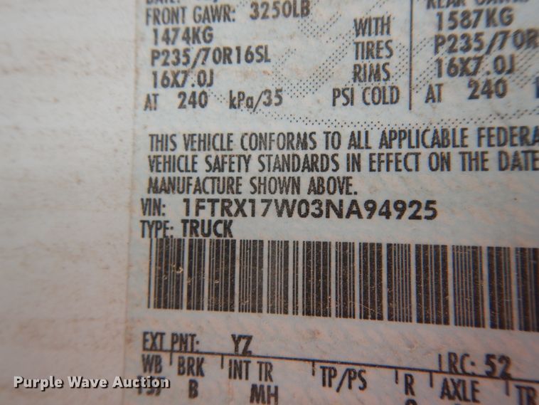 image for item DC2146 2003 Ford F150  SuperCab pickup truck