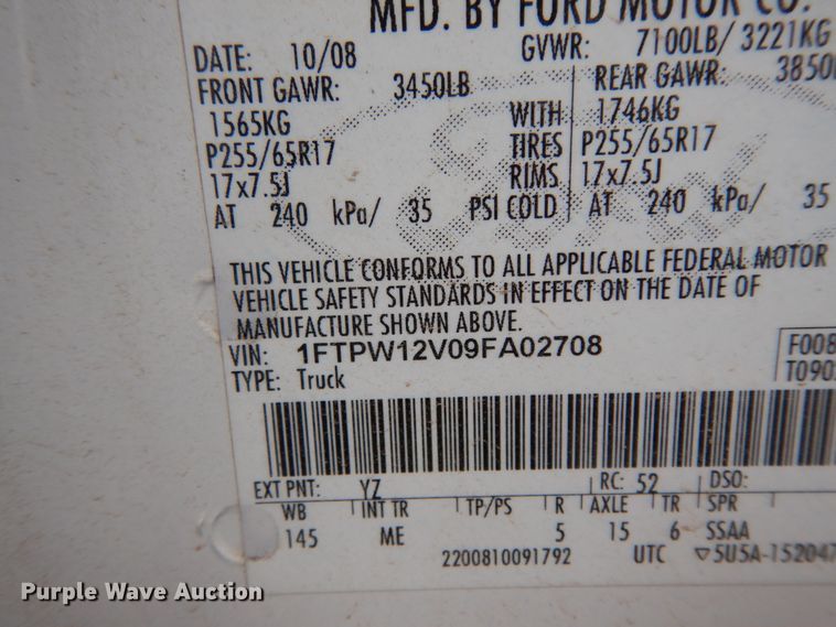 image for item DC2147 2008 Ford F150  SuperCrew pickup truck