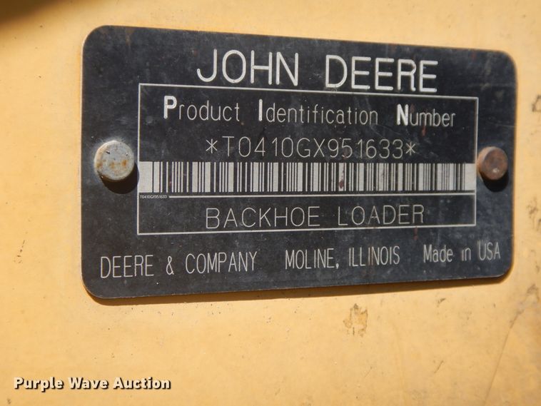 image for item DF6516 2005 John Deere 410G  backhoe