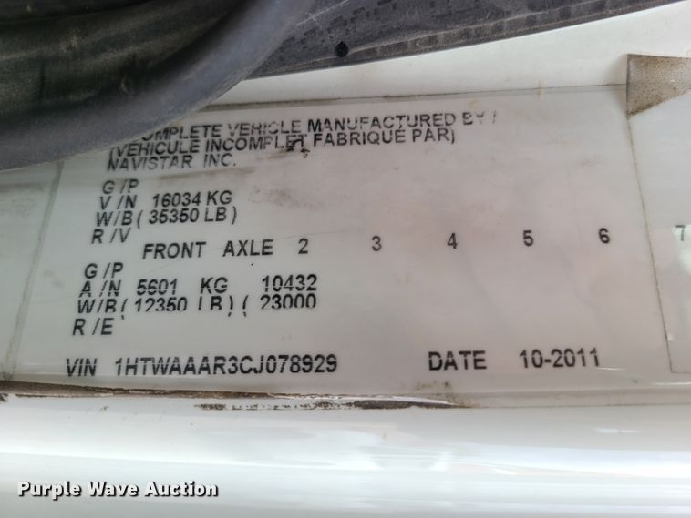 image for item DH5905 2012 International 7300  bucket truck