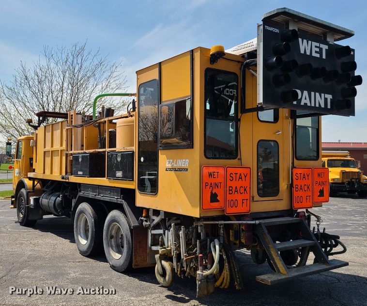 image for item DH5961 1997 Volvo WX  paint striper truck