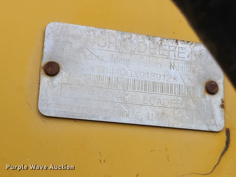 image for item DH5973 2003 John Deere 410G  backhoe