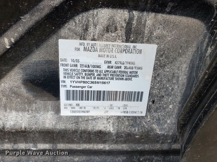 image for item DI4761 2006 Mazda 6