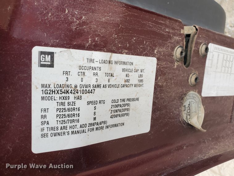 image for item DI4772 2002 Pontiac Bonneville SE