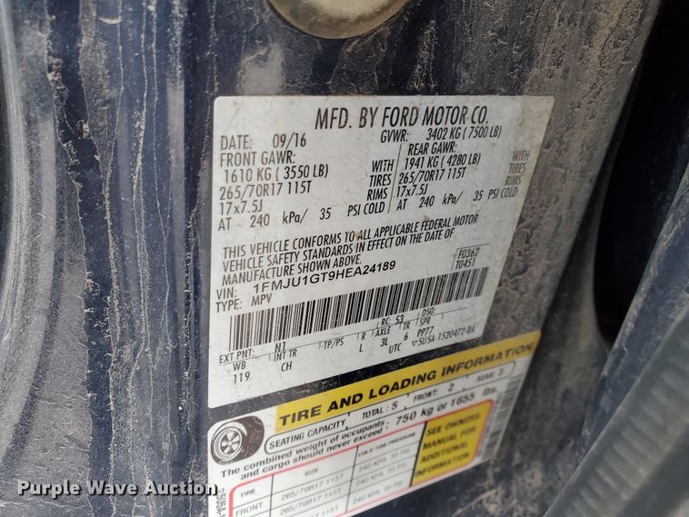 image for item DI4776 2017 Ford Expedition  SUV