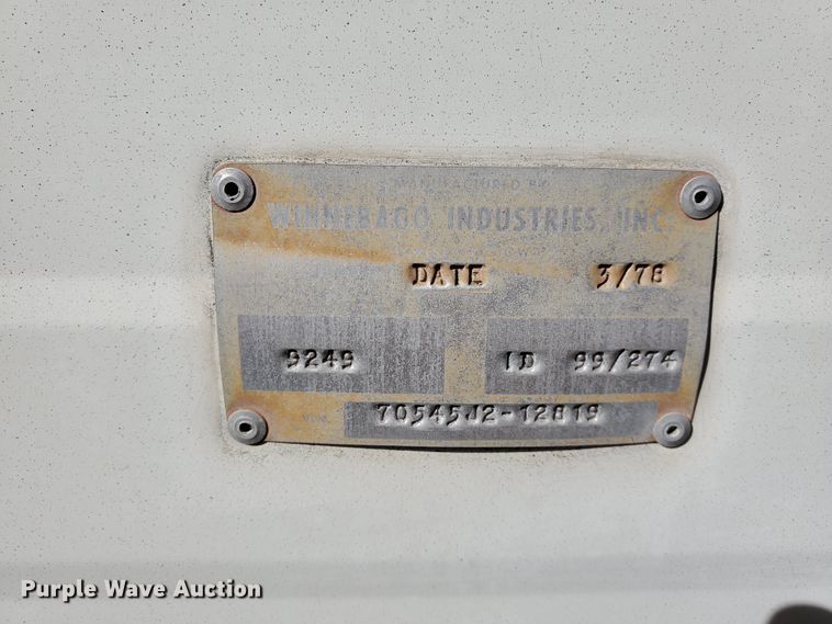 image for item DI5001 1978 Winnebago Istaca  RV