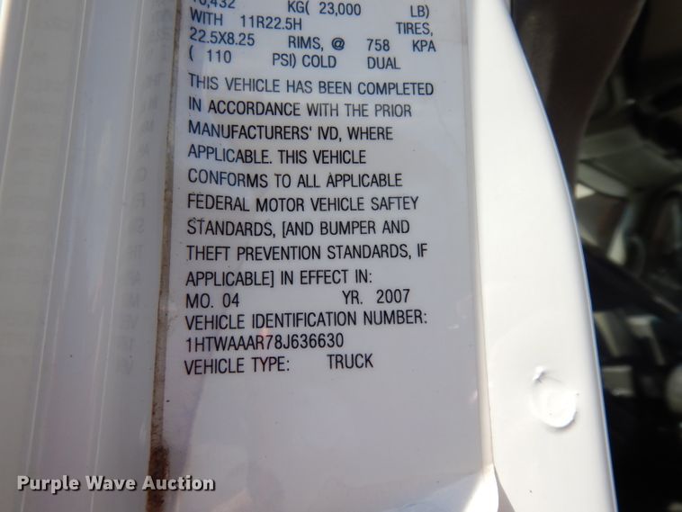 image for item DI6542 2008 International WorkStar 7300  dump truck