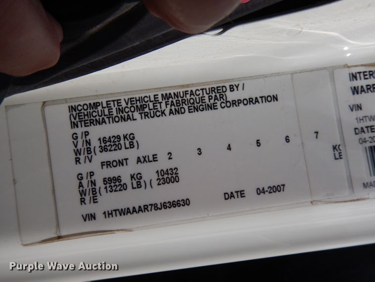 image for item DI6542 2008 International WorkStar 7300  dump truck