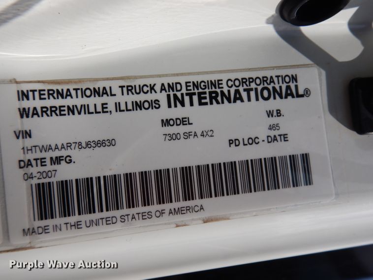 image for item DI6542 2008 International WorkStar 7300  dump truck