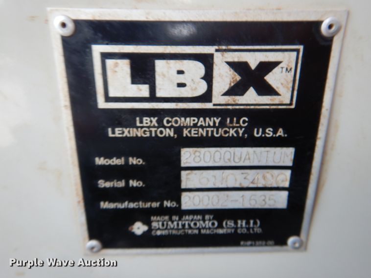 image for item DJ0440 2000 Link-Belt  2800 Quantum  excavator