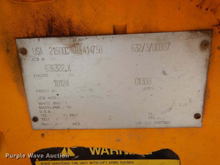 image for item DJ0442 JCB 215  backhoe