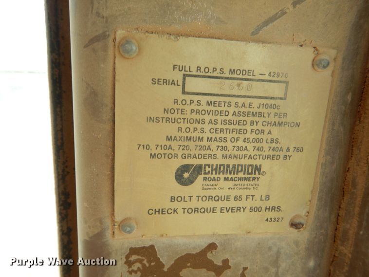 image for item DJ0446 1998 Champion 720A  motor grader