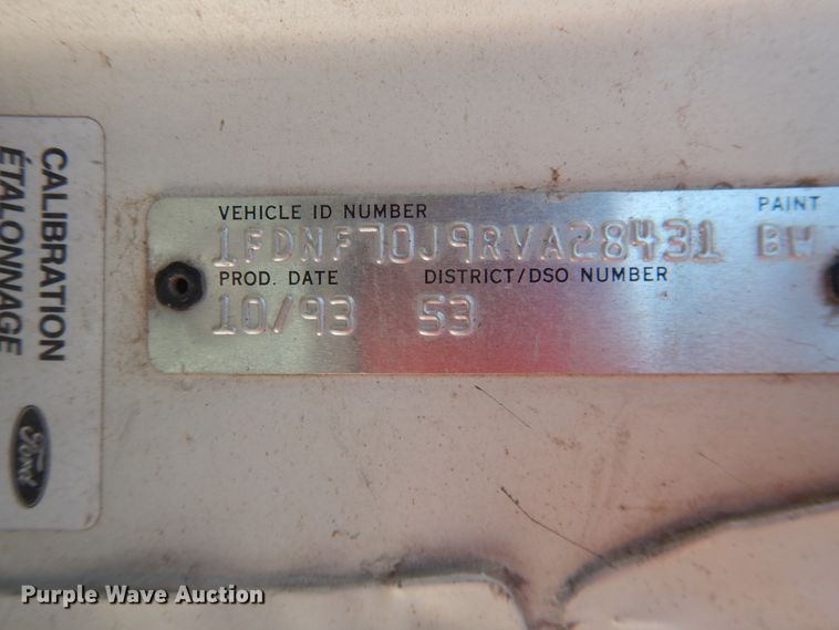 image for item DJ1214 1994 Ford F700  dump truck