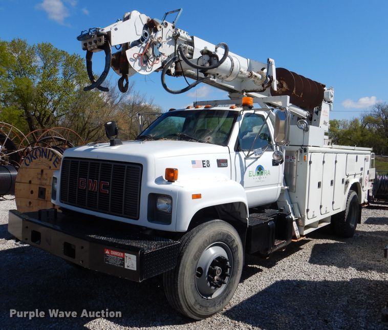 image for item DL2970 1999 GMC C7500  digger derrick truck