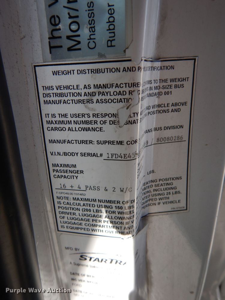 image for item DM2923 2008 Ford E450  shuttle bus