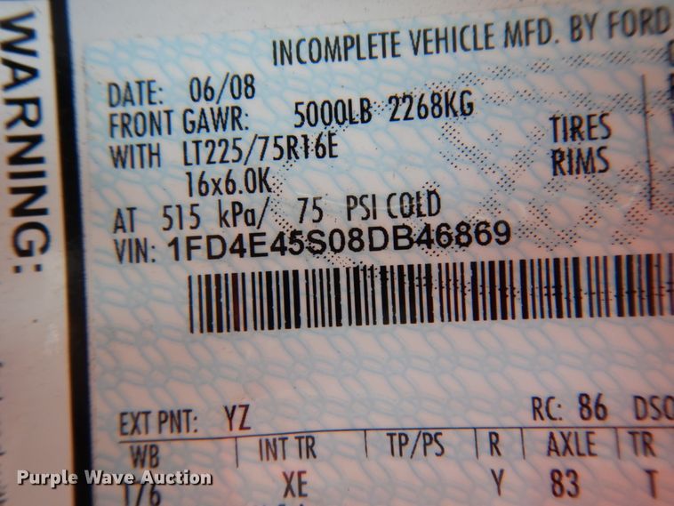 image for item DM2923 2008 Ford E450  shuttle bus