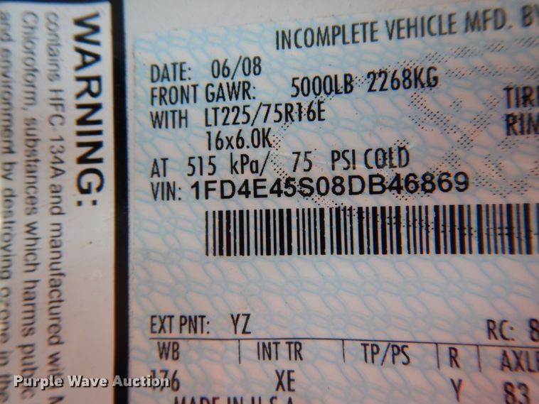 image for item DM2923 2008 Ford E450  shuttle bus