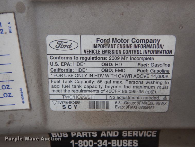 image for item DM2924 2009 Ford E450  shuttle bus