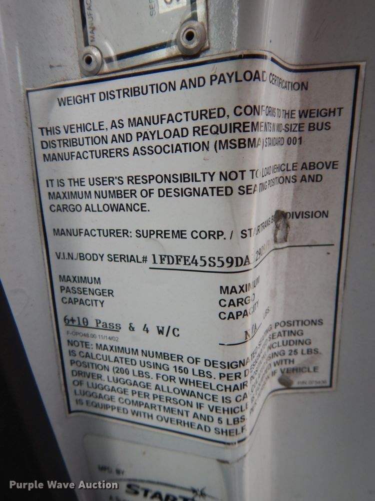 image for item DM2924 2009 Ford E450  shuttle bus