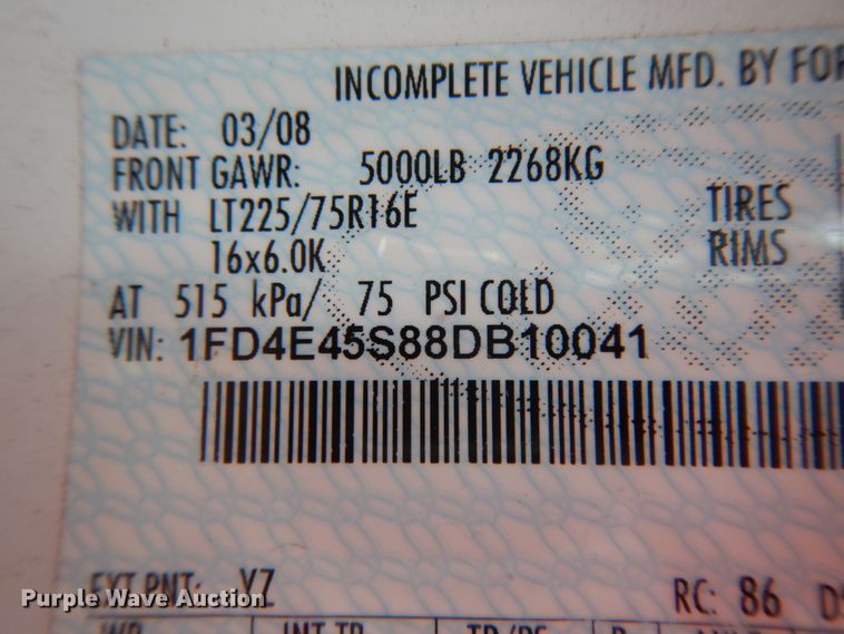 image for item DM2928 2008 Ford E450  shuttle bus
