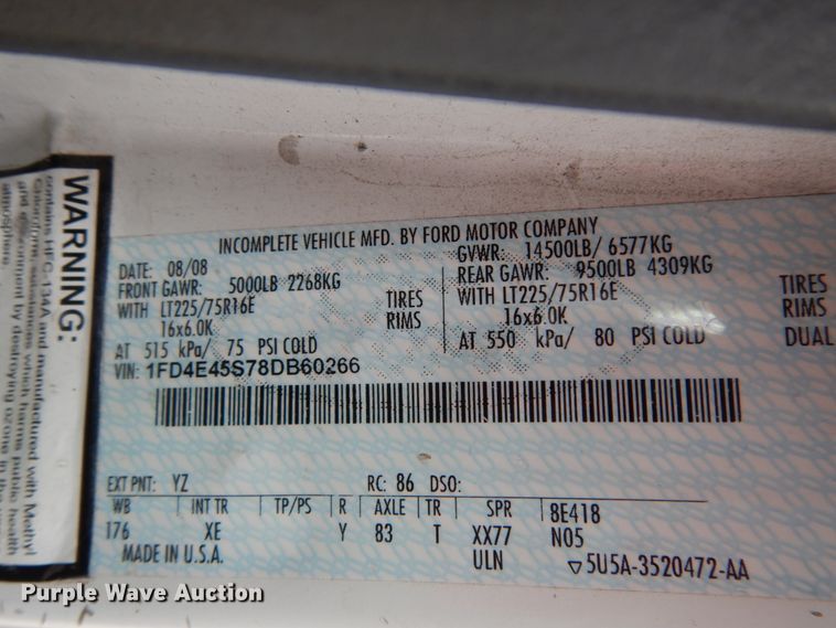 image for item DM2937 2008 Ford E450  shuttle bus