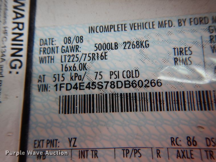 image for item DM2937 2008 Ford E450  shuttle bus