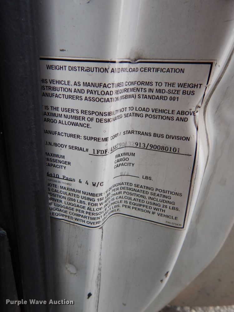 image for item DM2943 2009 Ford E450  shuttle bus