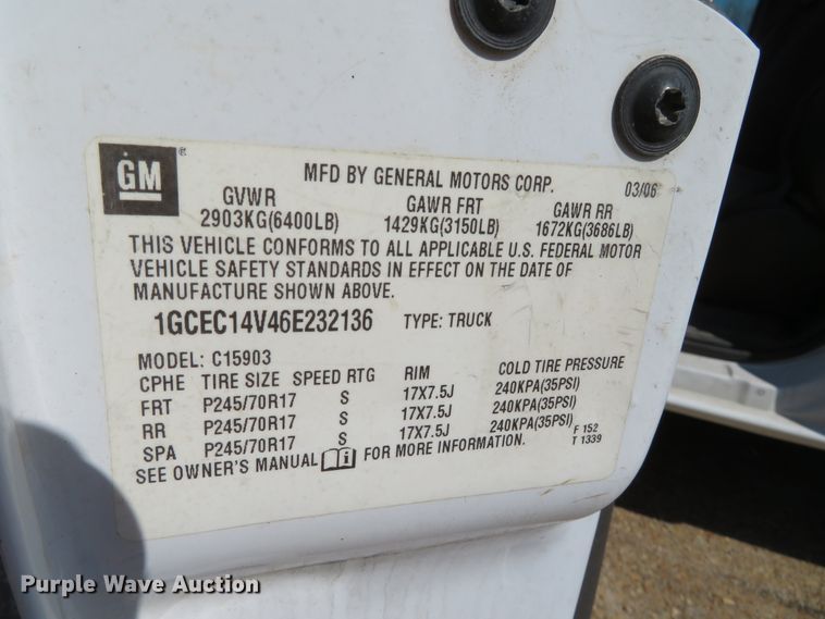 image for item DN5768 2006 Chevrolet Silverado 1500  pickup truck