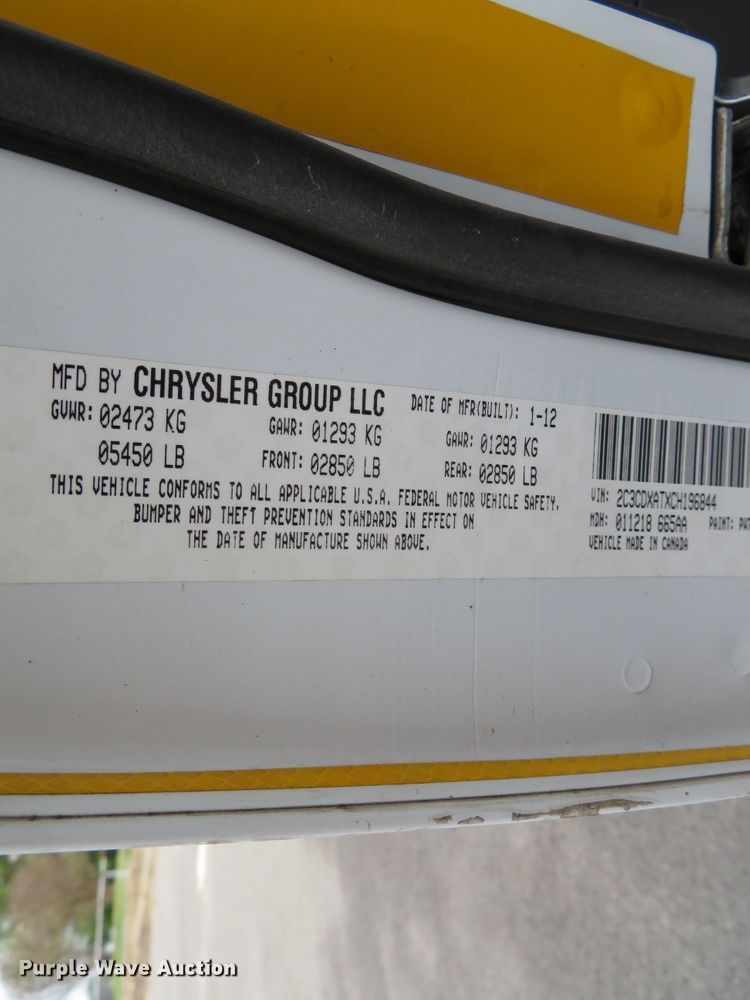 image for item DN5785 2012 Dodge Charger Police