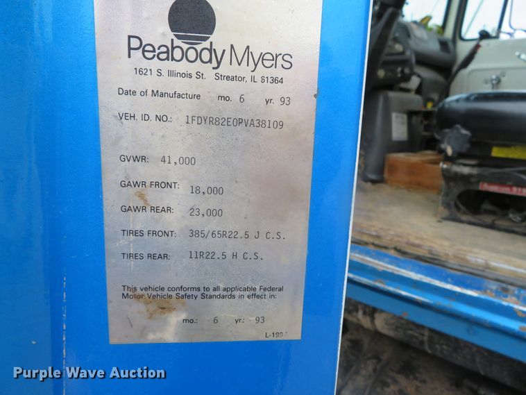 image for item DN5813 1993 Ford LN8000  sewer jetter truck