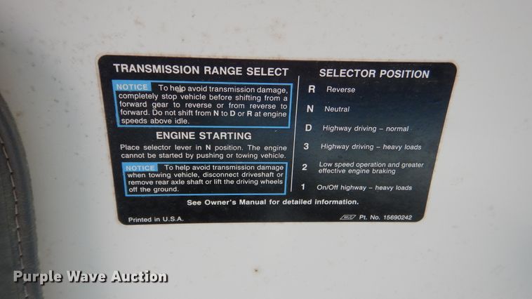 image for item ES9657 1999 Chevrolet C6500  dump truck