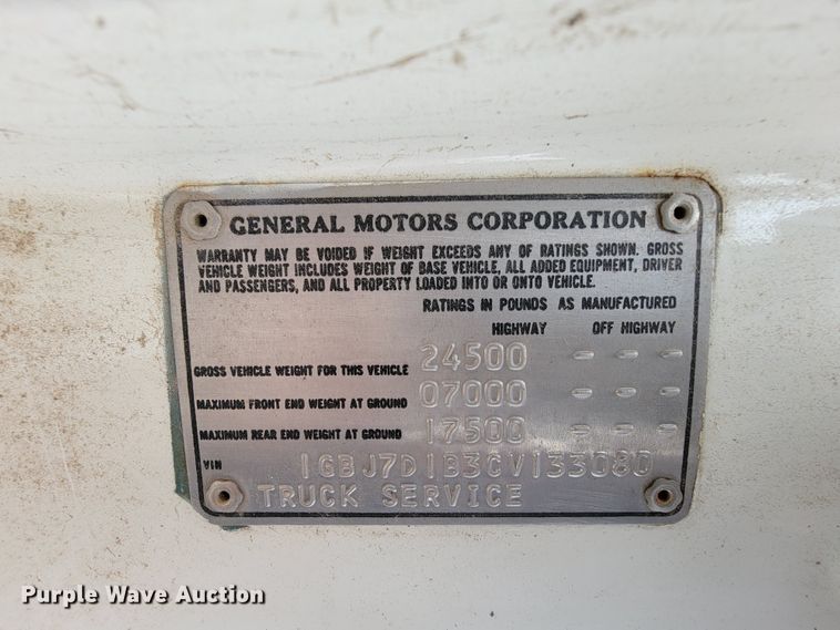 image for item FL9129 1982 Chevrolet 70  flatbed truck