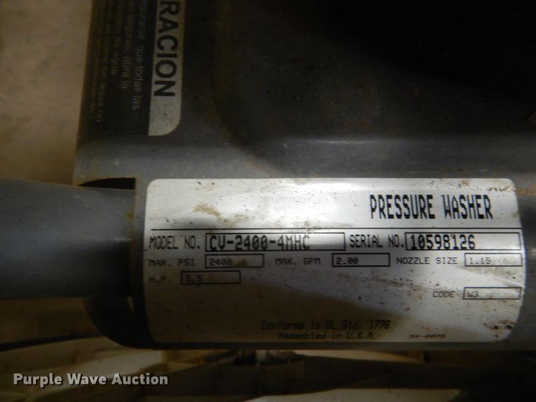 image for item HE9630 Mi-T-M CV-2400-4MHC pressure washer