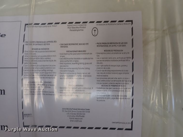 image for item IF9162 (28) rolls of Johns Mansville P30925 metal building insulation