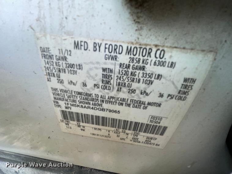 image for item II9327 2013 Ford Explorer Police  SUV