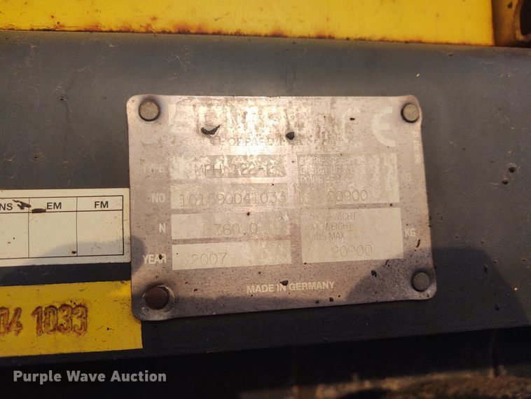 image for item IK9297 2007 Bomag MPH122  reclaimer