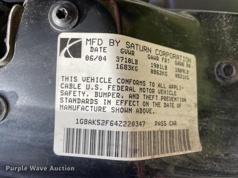 image for item IR9781 2004 Saturn Ion