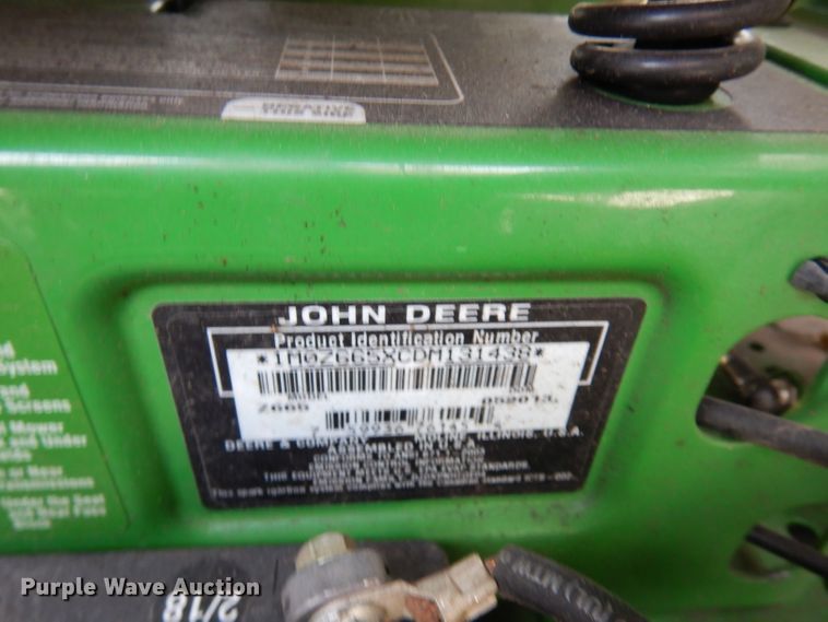 image for item IS9641 2013 John Deere EZ Trak  ZTR lawn mower