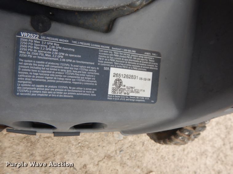 image for item IS9683 Excel VR2522 pressure washer