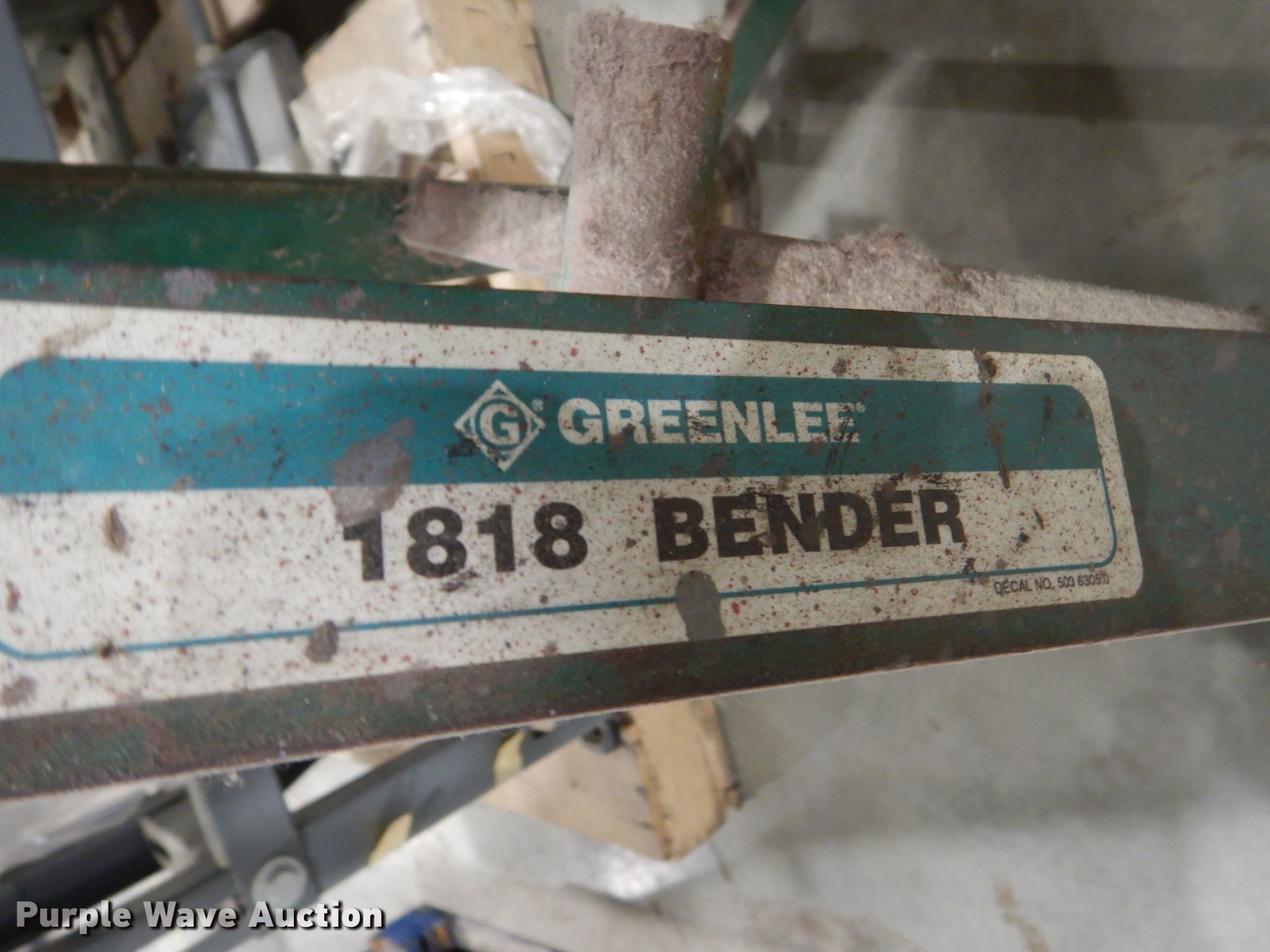 Greenlee 1818 pipe bender in Sioux Falls, SD Item HE9575 sold