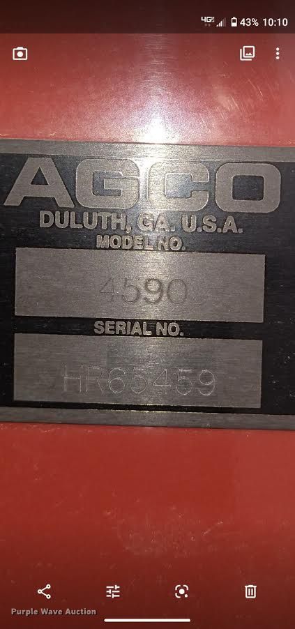 image for item DF2657 2005 Hesston 4590  small square baler