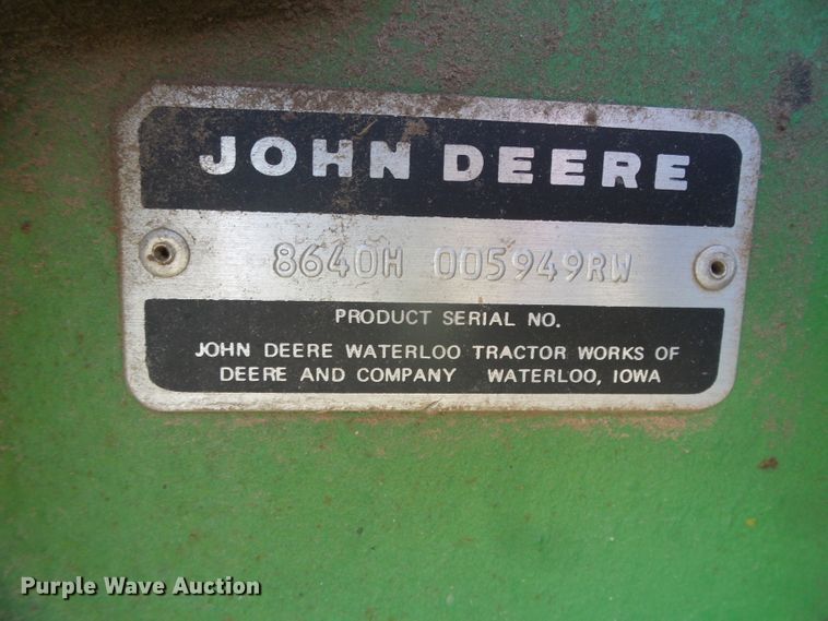image for item DI5585 1981 John Deere 8640  4WD tractor